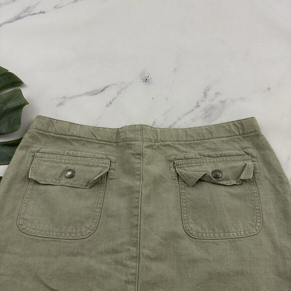 Lands End Womens Vintage Y2k Skort Size M Taupe Gray Cargo Cotton - Picture 9 of 12
